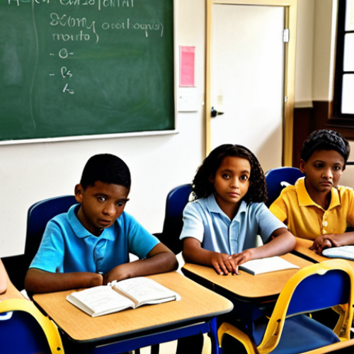 **

*   Prompt: "A diverse classroom with children of various abilities learning together, supported by a teacher and technology. Focus on inclusivity and personalized learning."

**